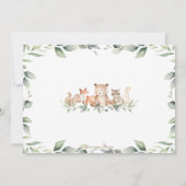 グリーンウッドランドベビーシャワー誕生日 サンキューカード (裏面)