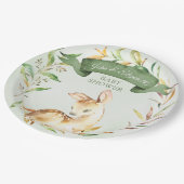 グリーンウッドランドベビーディアカスタムベイビーシャワー ペーパープレート (アングル)