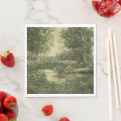 グリーンウッドランドランドスケープ(ヴィンテージアート) スタンダードランチョンナプキン (インサイチュ)