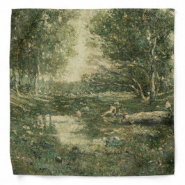 グリーンウッドランドランドスケープ(ヴィンテージアート) バンダナ