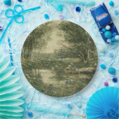 グリーンウッドランドランドスケープ(ヴィンテージアート) ペーパープレート (パーティー)