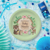 グリーンウッドランド素朴アニマルニュートラル赤ちゃんシャワー ペーパープレート (パーティー)