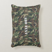 グリーンウッドランド軍隊迷彩パターン アクセントクッション (正面(垂直))