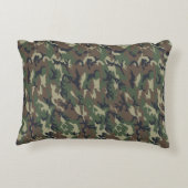 グリーンウッドランド軍隊迷彩パターン アクセントクッション (裏面)
