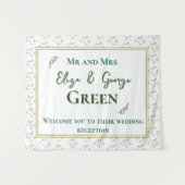 グリーンウッドランド テーマ オールインワン ウェディング インビテーション タペストリー (正面(横))