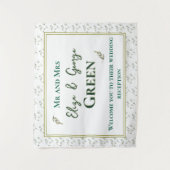 グリーンウッドランド テーマ オールインワン ウェディング インビテーション タペストリー (正面)