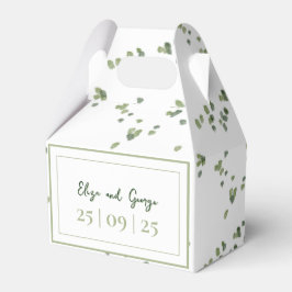 グリーンウッドランド テーマ オールインワン ウェディング インビテーション フェイバーボックス