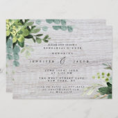 グリーンウッドリハ素朴ーサルディナー招待状 招待状 (正面/裏面)