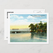 グリーンウッド湖チャペル島, NY 1916ヴィンテージ ポストカード (正面/裏面)