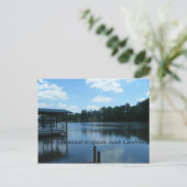 グリーンウッド湖3、グリーンウッド湖が州境の高いソウトに… ポストカード (スタンド正面)