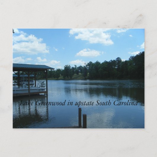 グリーンウッド湖3、グリーンウッド湖が州境の高いソウトに… ポストカード (正面)
