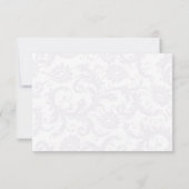 グリーンウルトラバイオレットパープルダマスクウェディングサンキュー サンキューカード (裏面)