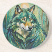 グリーンウルフザフォレストサンドストーンコースター コースター (正面)