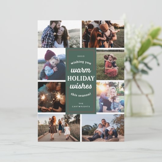 グリーンエイトフォトウォームホリデーウィッシュカード シーズンカード (スタンド正面)