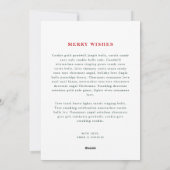 グリーンエイトフォトウォームホリデーウィッシュカード シーズンカード (裏面)