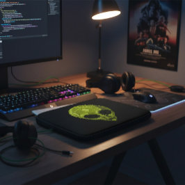 グリーンエイリアンヘッドオタク用ラップトップスリーブ ラップトップスリーブ