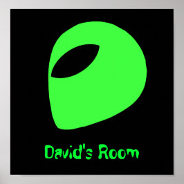 グリーンエイリアンヘッドポスター/プリント ポスター