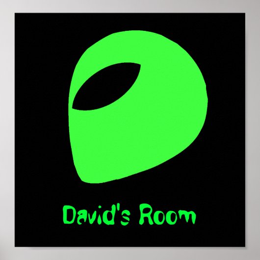 グリーンエイリアンヘッドポスター/プリント ポスター (正面)