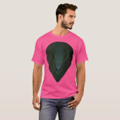 グリーンエイリアンヘッド内エイリアン Tシャツ (正面フル)