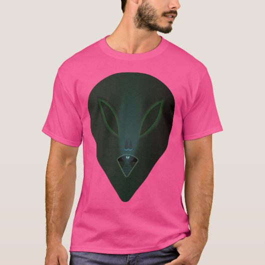 グリーンエイリアンヘッド内エイリアン Tシャツ (正面)