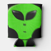 グリーンエイリアンヘッド 缶クーラー (正面)