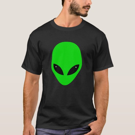 グリーンエイリアンヘッド Tシャツ (正面)