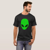 グリーンエイリアンヘッド Tシャツ (正面フル)