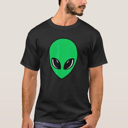 グリーンエイリアンヘッド Tシャツ (正面)
