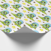 グリーンエイリアン包装紙 ラッピングペーパー (角)