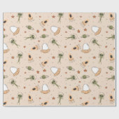 グリーンエイリアン ラッピングペーパー (フラット)