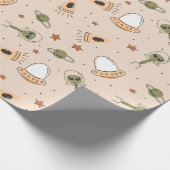 グリーンエイリアン ラッピングペーパー (角)