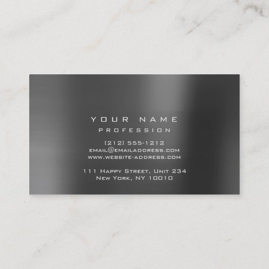 グリーンエコノミーファーンオーガニックエコグラウミニマルシルバー 名刺 (裏面)