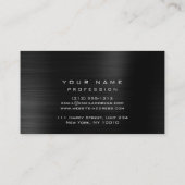 グリーンエコノミーファーンオーガニックバーガンディーメタリックブラック 名刺 (裏面)