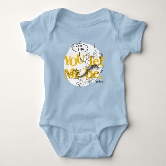 グリーンエッグとハム |私を許可 ベビーボディスーツ (正面)