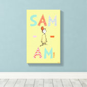 グリーンエッグとハム | Sam-I-Am キャンバスプリント (インサイチュ (ウッドフロア))