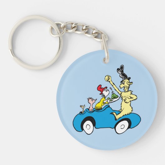 グリーンエッグス・アンド・ハムのキャラクターの車 キーホルダー (正面)