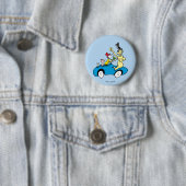 グリーンエッグス・アンド・ハムのキャラクターの車 缶バッジ (インサイチュ)
