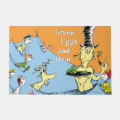 グリーンエッグス・アンド・ハムの水辺のシーン Dr. Seuss ドアマット (正面)