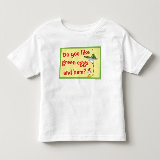 グリーンエッグス・アンド・ハムはお好きですか？ トドラーTシャツ (正面)