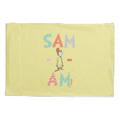 グリーンエッグス&ハム|サム·アイ·アム 枕カバー (裏面-左)