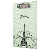 グリーンエッフェルタワーフローリッシュクリップボード クリップボード (左)