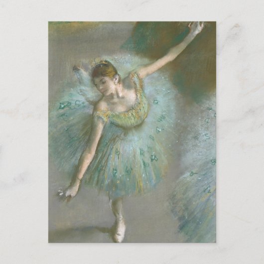 グリーンエドガー・デガのダンサー ポストカード (正面)
