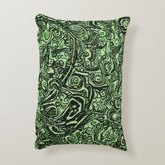 グリーンエニグマアクセント枕 アクセントクッション (裏面(縦))