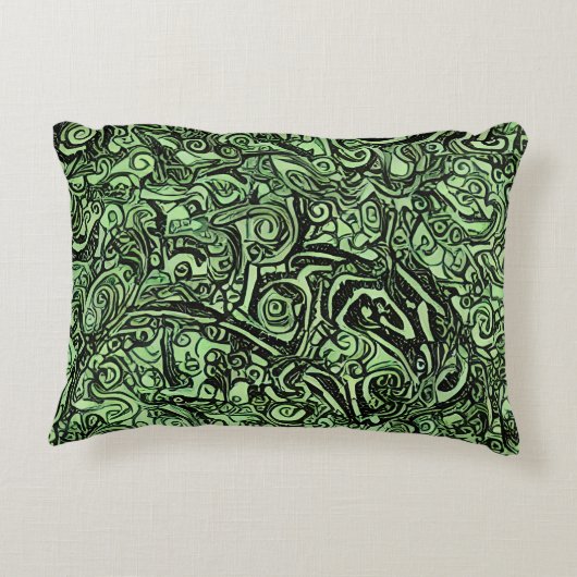グリーンエニグマアクセント枕 アクセントクッション (裏面)