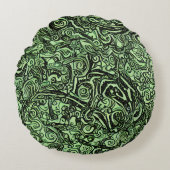 グリーンエニグマラウンドピロー ラウンドクッション (正面)