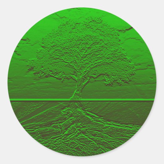 グリーンエネルギーの木 ラウンドシール (正面)