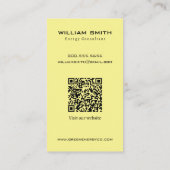 グリーンエネルギー再生可能エネルギー会社の名刺 名刺 (裏面)