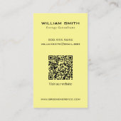 グリーンエネルギー再生可能エネルギー会社の名刺 名刺 (裏面)