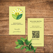 グリーンエネルギー再生可能エネルギー会社の名刺 名刺