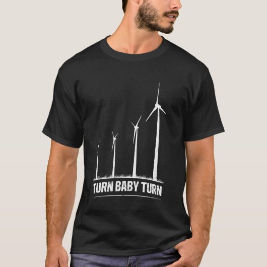 グリーンエネルギー回せベイビー回せ面白いエネルギー Tシャツ (正面)